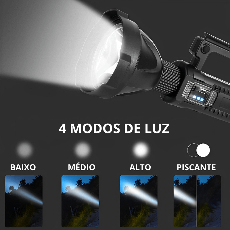 Lanterna Ultra Light - Recarregável USB + Brinde Exclusivo
