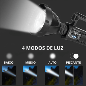Lanterna Ultra Light  - Recarregável USB + Brinde Exclusivo