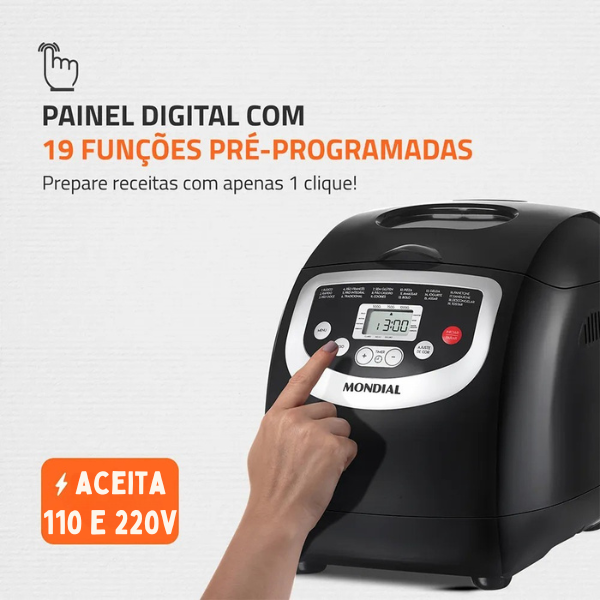 Panificadora Mondial Valtta© — tecnologia e praticidade + Brinde Exclusivo!