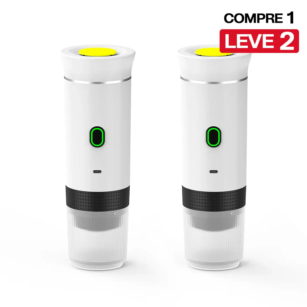 [COMPRE 1 LEVE 2] Cafeteira Nanopresso Portátil 3 em 1 Sem Fio + BRINDE: 20 Cápsulas Premium