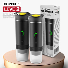 [COMPRE 1 LEVE 2] Cafeteira Nanopresso Portátil 3 em 1 Sem Fio + BRINDE: 20 Cápsulas Premium