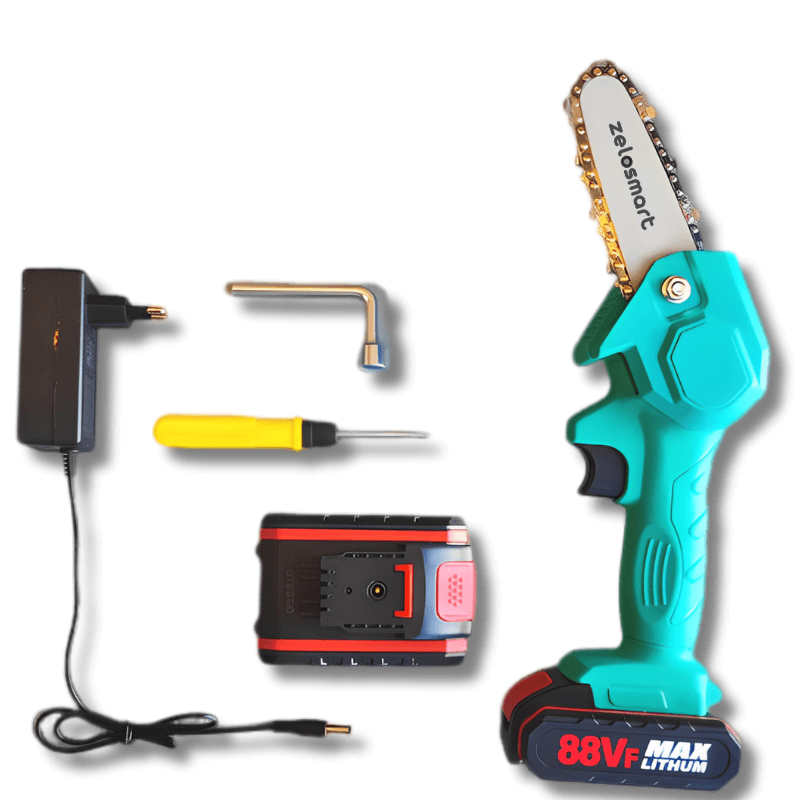 Motosserra Portátil Zmart + 1 Bateria Externa Brinde