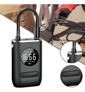Bomba De Ar Portátil Compacta Com Lanterna