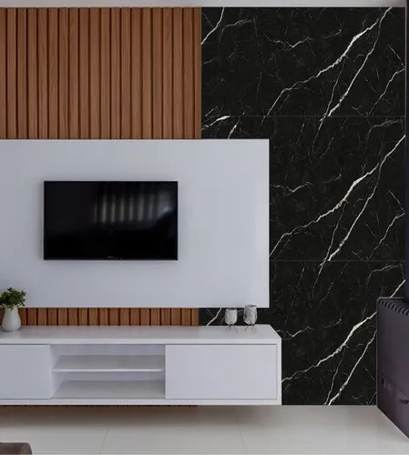 Revestimento Mármore Preto Porcelanato Flexível 2m X 1m