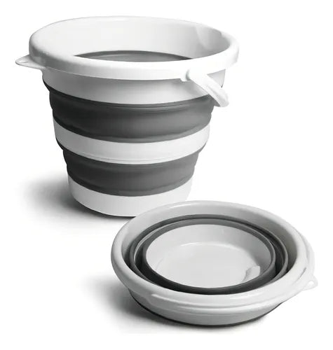 Balde Dobrável de Silicone 10L – Praticidade, economia de espaço e versatilidade