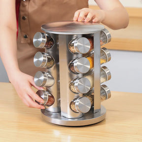 Organizador de Tempero Giratório de Inox