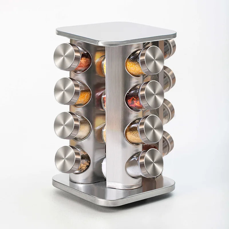 Organizador de Tempero Giratório de Inox