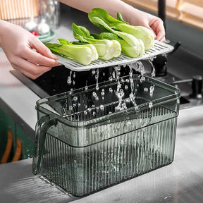 Kit com 9 Potes Organizador de Geladeira
