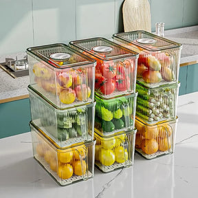 Kit com 9 Potes Organizador de Geladeira