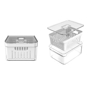 2 Caixas de Armazenamento para frutas, legumes e alimentos frescos