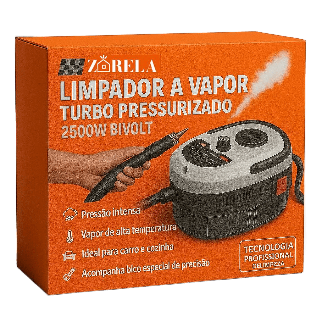 Limpador a Vapor Turbo Pressurizado 2500W Bivolt – Higienização Profissional