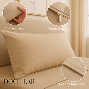 [COMPRE 3 LEVE 5] - Conjunto Ultrasoft Premium - Lençol e Capa de Travesseiro